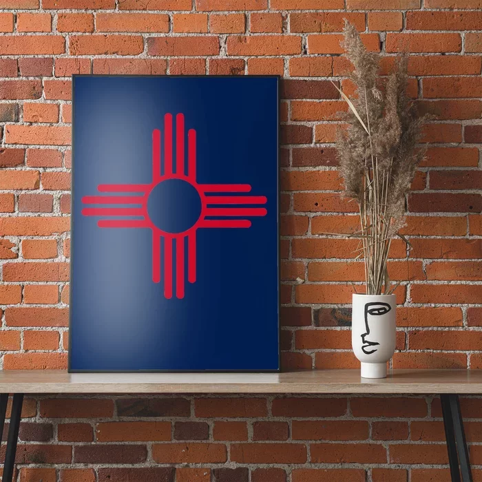 New Mexico State Flag Zia Sun Symbol Poster