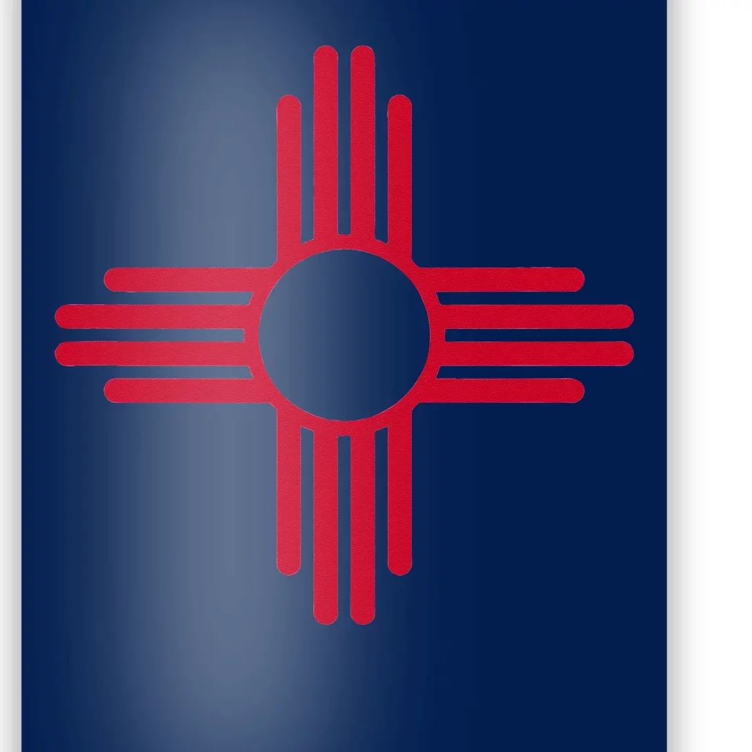 New Mexico State Flag Zia Sun Symbol Poster