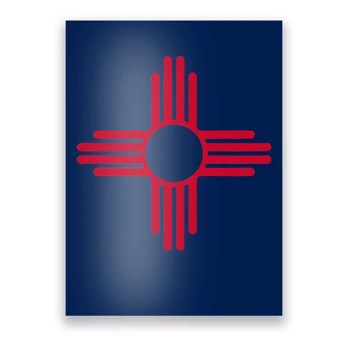 New Mexico State Flag Zia Sun Symbol Poster