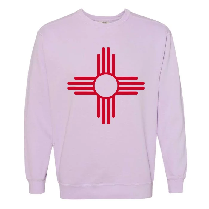 New Mexico State Flag Zia Sun Symbol Garment-Dyed Sweatshirt