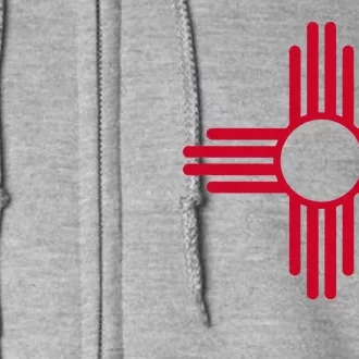 New Mexico State Flag Zia Sun Symbol Full Zip Hoodie