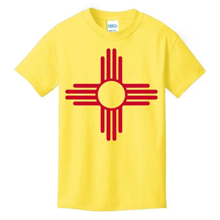 New Mexico State Flag Zia Sun Symbol Kids T-Shirt