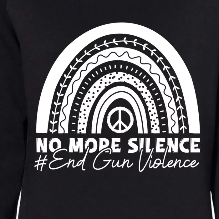 No More Silence End Gun Violence Awareness Day Wear Orange Womens California Wash Sweatshirt