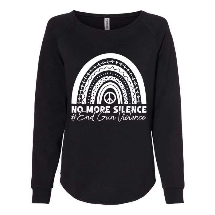 No More Silence End Gun Violence Awareness Day Wear Orange Womens California Wash Sweatshirt