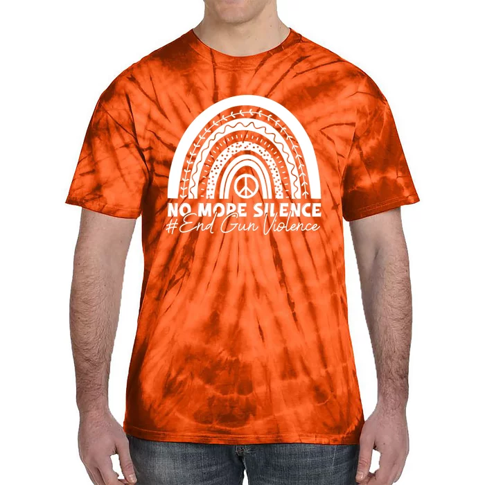 No More Silence End Gun Violence Awareness Day Wear Orange Tie-Dye T-Shirt