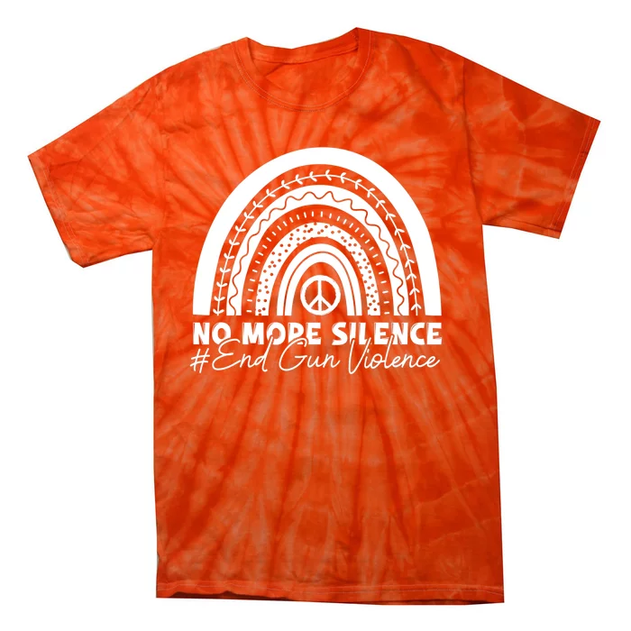 No More Silence End Gun Violence Awareness Day Wear Orange Tie-Dye T-Shirt