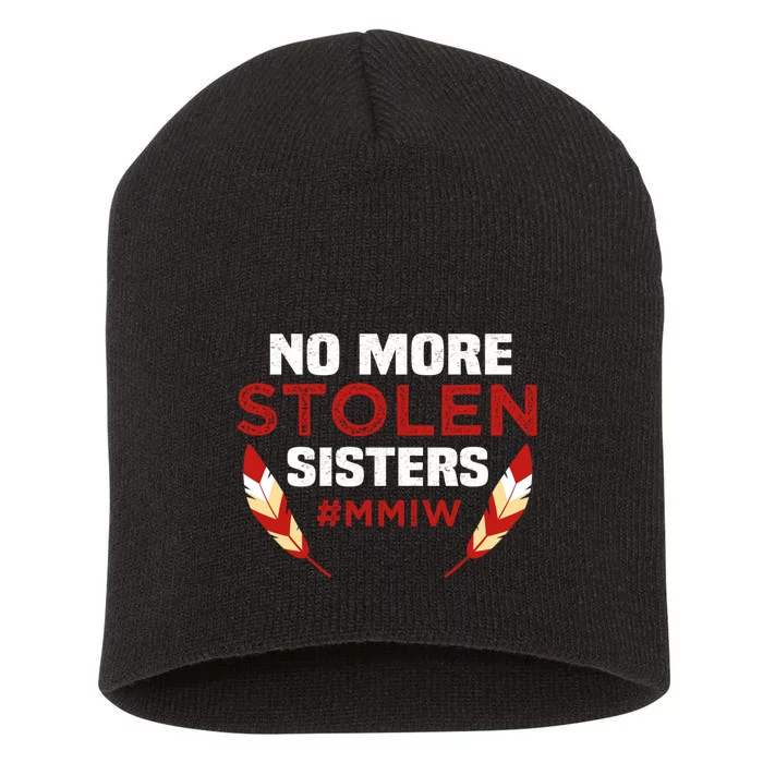 No More Stolen Sisters MMIW Missing Murdered Indigenous Girl Short Acrylic Beanie