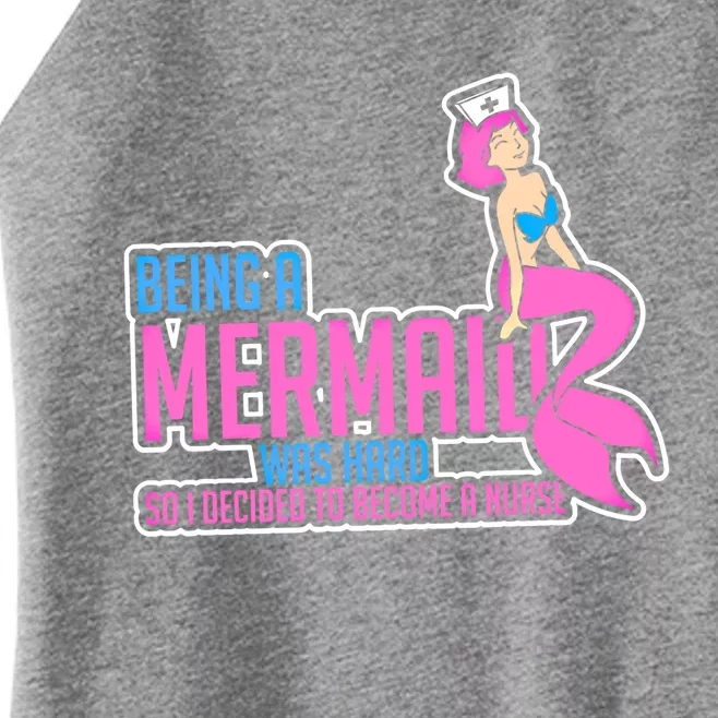 Nurse Mermaid School Education Gift Women’s Perfect Tri Rocker Tank