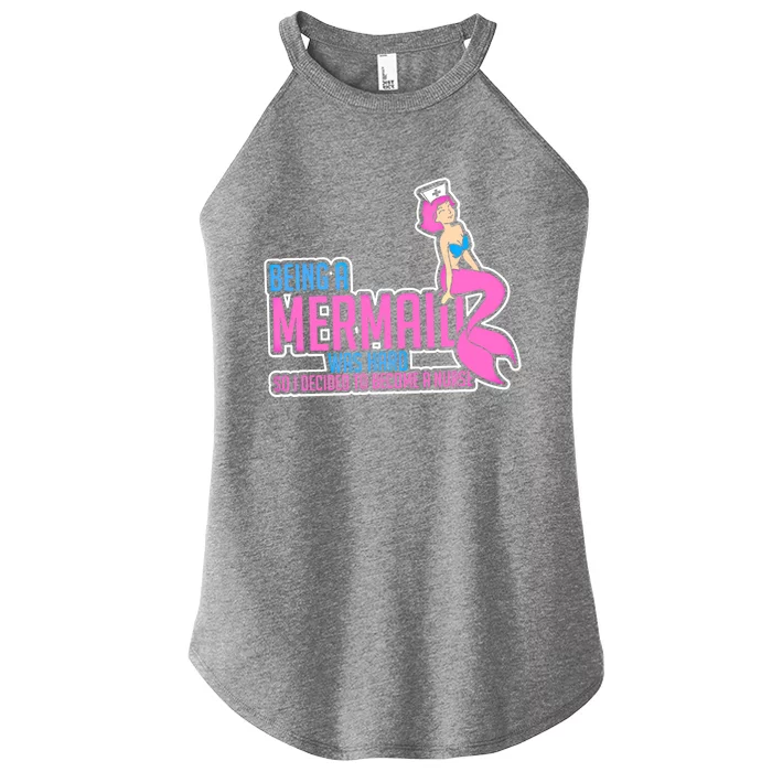 Nurse Mermaid School Education Gift Women’s Perfect Tri Rocker Tank