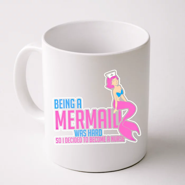 Nurse Mermaid School Education Gift Front & Back Coffee Mug