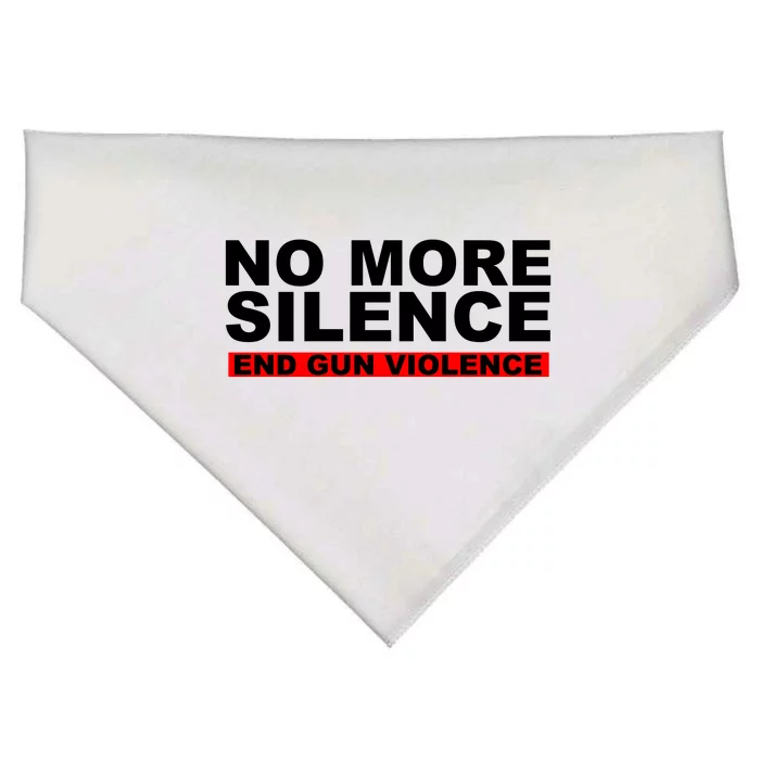 No More Silence End Gun Violence Anti Gun USA-Made Doggie Bandana