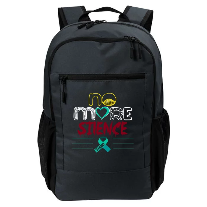 No More Sexual Assault Awareness Gift Teal Ribbon Gift Daily Commute Backpack