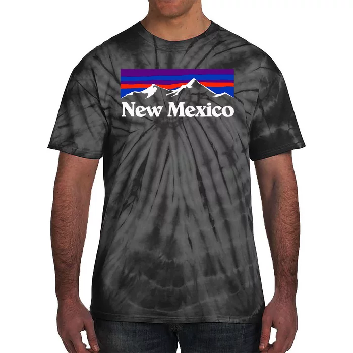 New Mexico State Retro Vintage Outdoors & Nm Mountains Tie-Dye T-Shirt