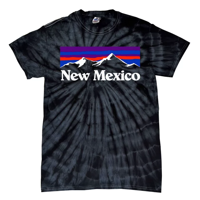 New Mexico State Retro Vintage Outdoors & Nm Mountains Tie-Dye T-Shirt