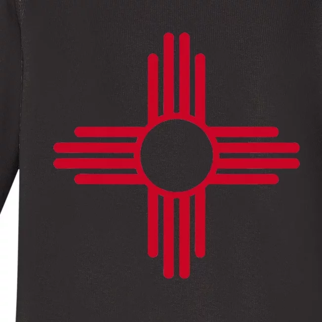 New Mexico State Flag Zia Sun Symbol Albuquerque Santa Fe Baby Long Sleeve Bodysuit