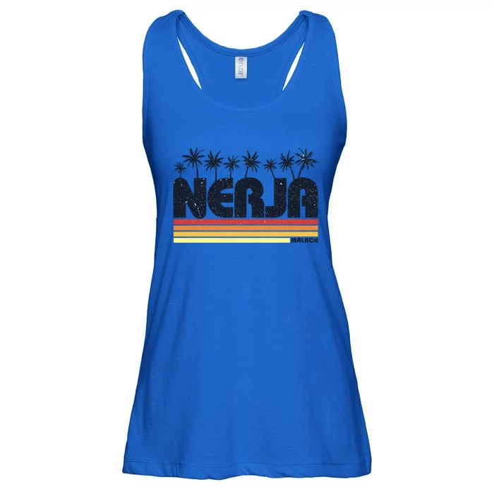 Nerja Malaga Spain Retro Tourism Gift Ladies Essential Flowy Tank