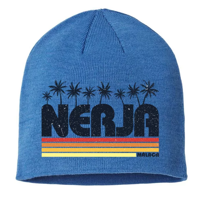 Nerja Malaga Spain Retro Tourism Gift 8 1/2in Sustainable Knit Beanie