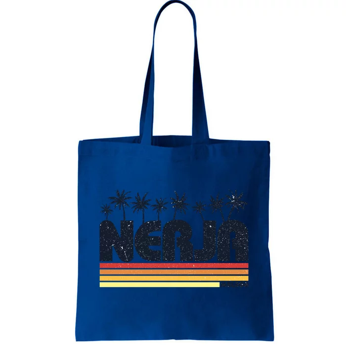 Nerja Malaga Spain Retro Tourism Gift Tote Bag