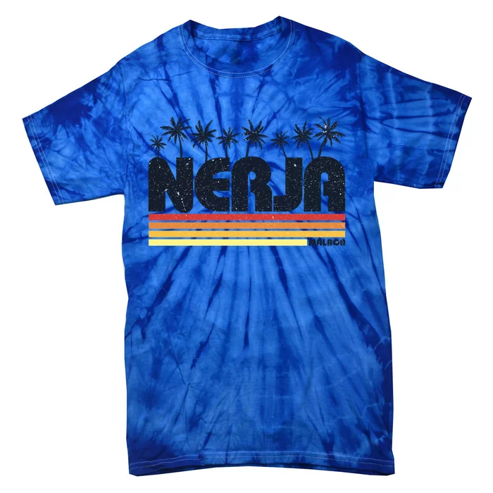 Nerja Malaga Spain Retro Tourism Gift Tie-Dye T-Shirt