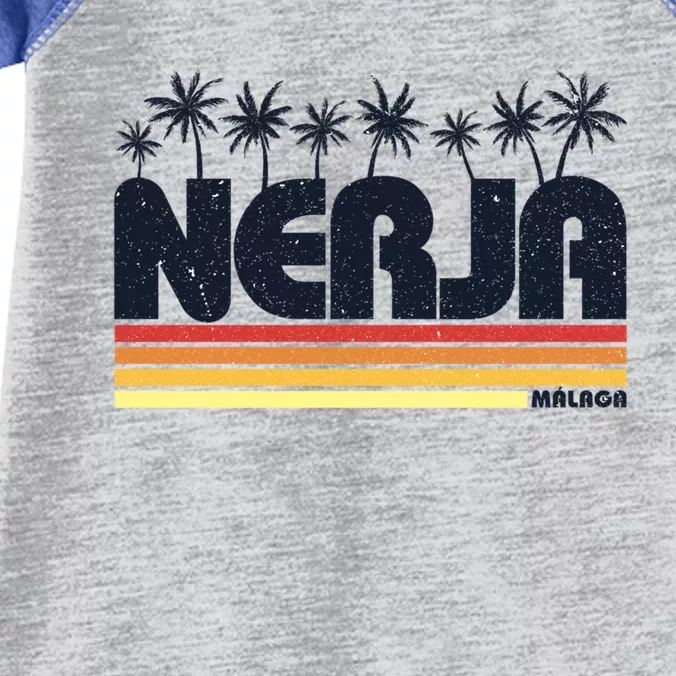 Nerja Malaga Spain Retro Tourism Gift Infant Baby Jersey Bodysuit