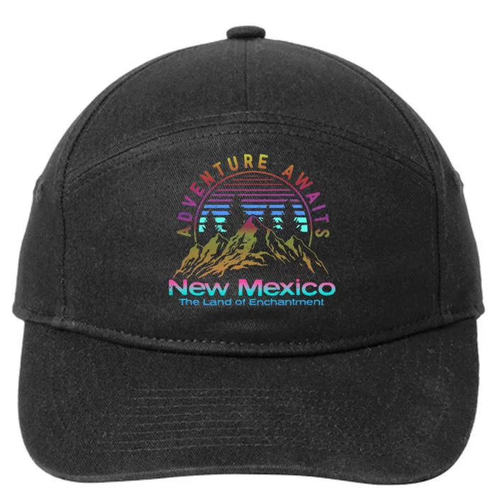 New Mexico State Retro Outdoors & Nm Mountains 7-Panel Snapback Hat