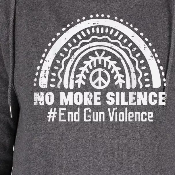 No More Silence End Gun Violence Awareness Month Orange Womens Funnel Neck Pullover Hood