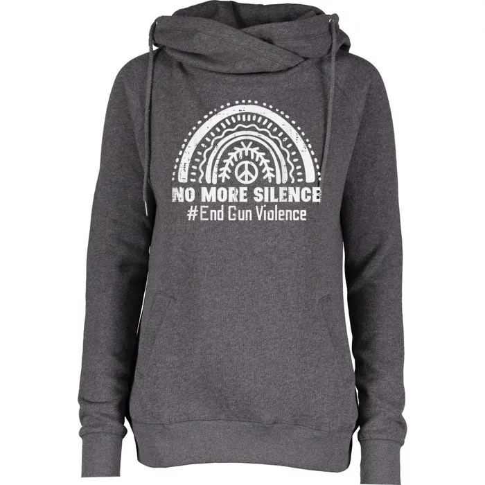 No More Silence End Gun Violence Awareness Month Orange Womens Funnel Neck Pullover Hood