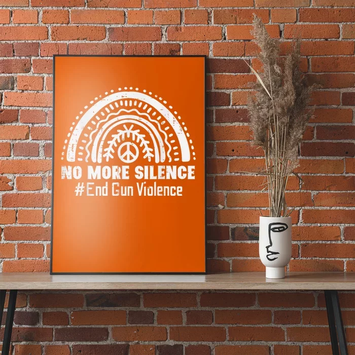 No More Silence End Gun Violence Awareness Month Orange Poster