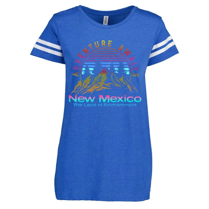 New Mexico State Retro Vintage Outdoors & NM Mountains Enza Ladies Jersey Football T-Shirt