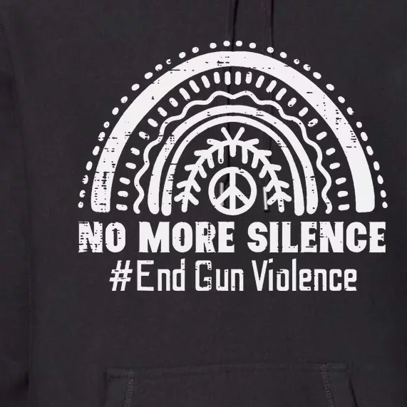 No More Silence End Gun Violence Awareness Month Orange Premium Hoodie