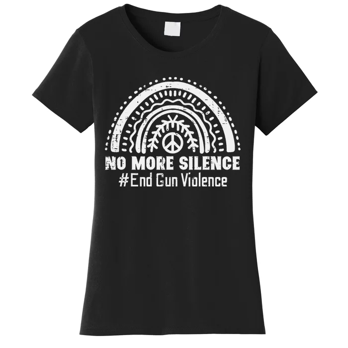 No More Silence End Gun Violence Awareness Month Orange Women's T-Shirt