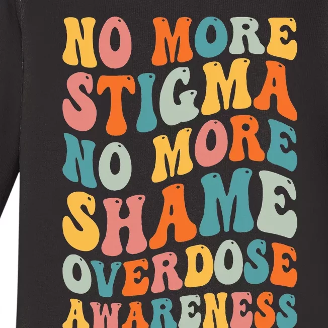 No More Stigma No More Shame Addiction Overdose Awareness Baby Long Sleeve Bodysuit