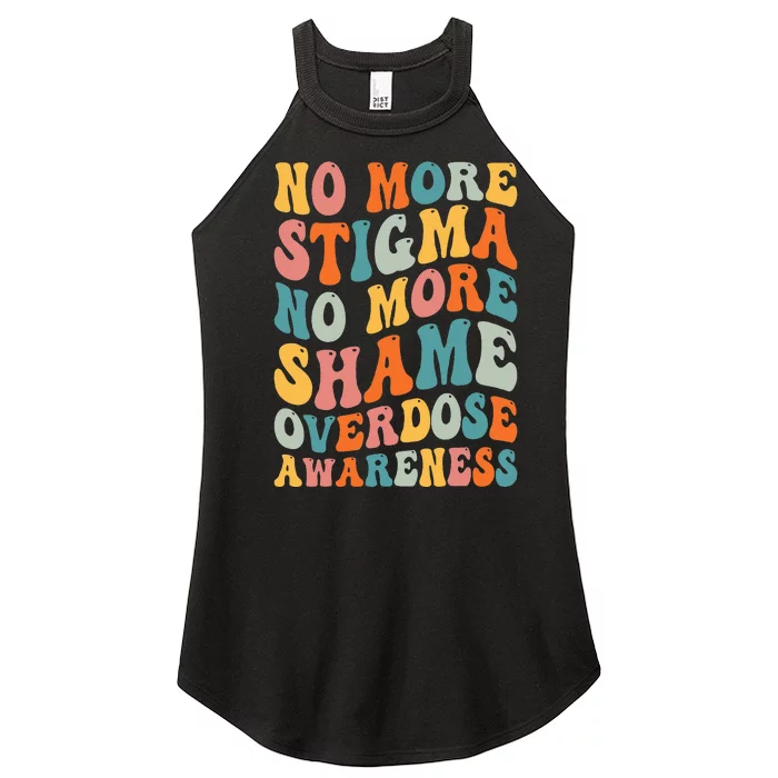 No More Stigma No More Shame Addiction Overdose Awareness Women’s Perfect Tri Rocker Tank