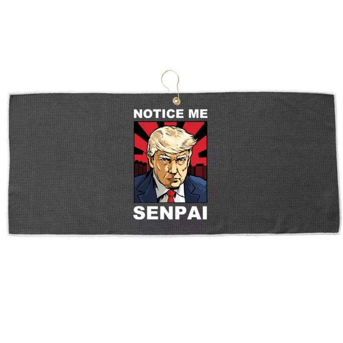 Notice Me Senpai Trump Large Microfiber Waffle Golf Towel