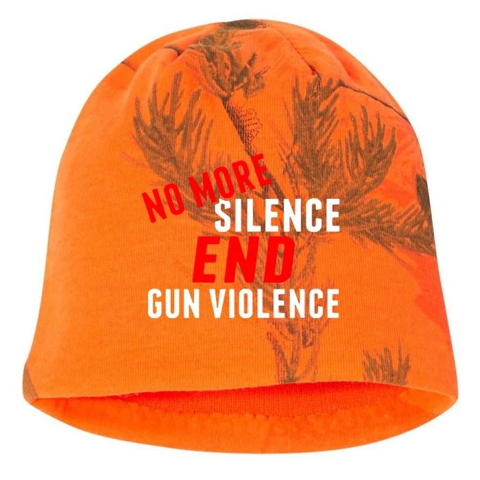 No More Silence End Gun Violence Pro Gun Control Kati - Camo Knit Beanie