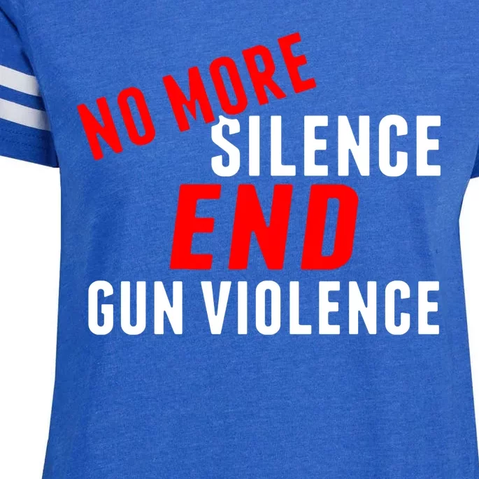 No More Silence End Gun Violence Pro Gun Control Enza Ladies Jersey Football T-Shirt