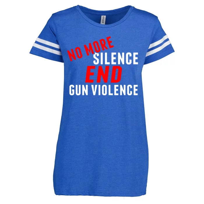 No More Silence End Gun Violence Pro Gun Control Enza Ladies Jersey Football T-Shirt