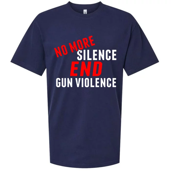 No More Silence End Gun Violence Pro Gun Control Sueded Cloud Jersey T-Shirt