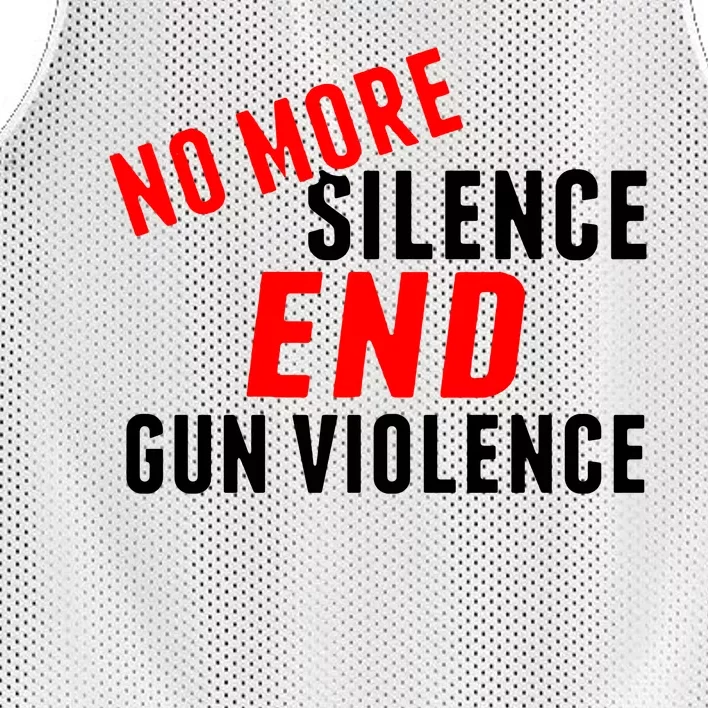 No More Silence End Gun Violence Pro Gun Control Mesh Reversible Basketball Jersey Tank