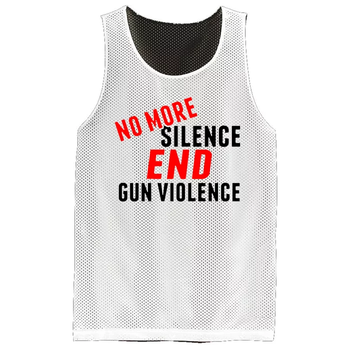 No More Silence End Gun Violence Pro Gun Control Mesh Reversible Basketball Jersey Tank