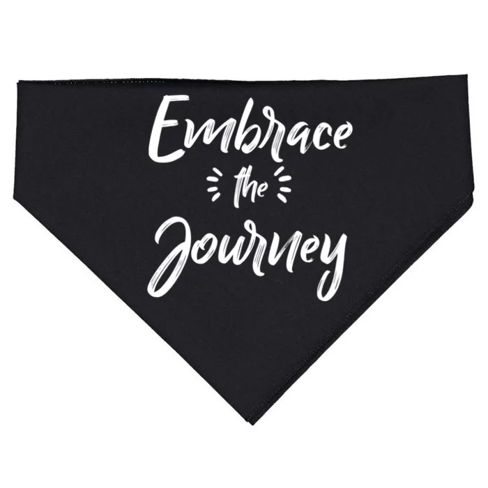 Novelty Motivational Saying Embrace The Journey Gift USA-Made Doggie Bandana