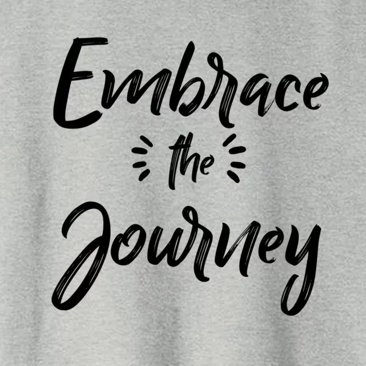 Novelty Motivational Saying Embrace The Journey Gift Women's Crop Top Tee