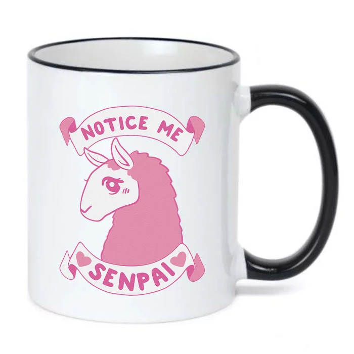 Notice Me Senpai Black Color Changing Mug