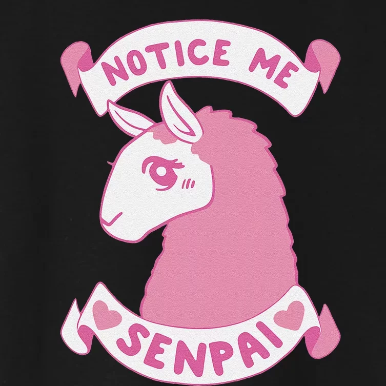 Notice Me Senpai Women's Crop Top Tee