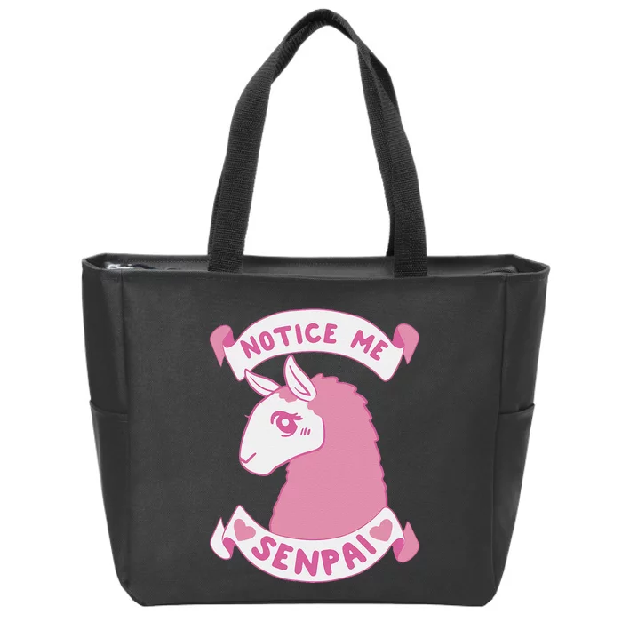 Notice Me Senpai Zip Tote Bag