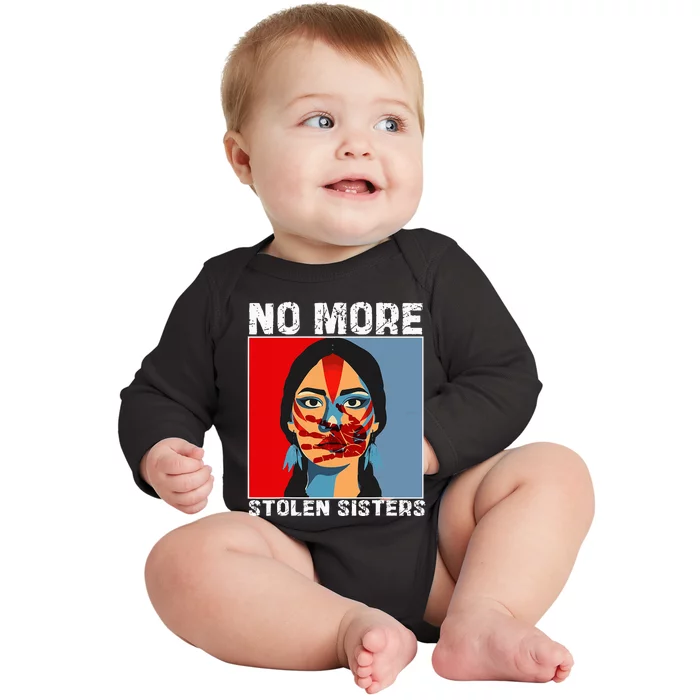 No More Stolen Sister Native American Mmiw Baby Long Sleeve Bodysuit