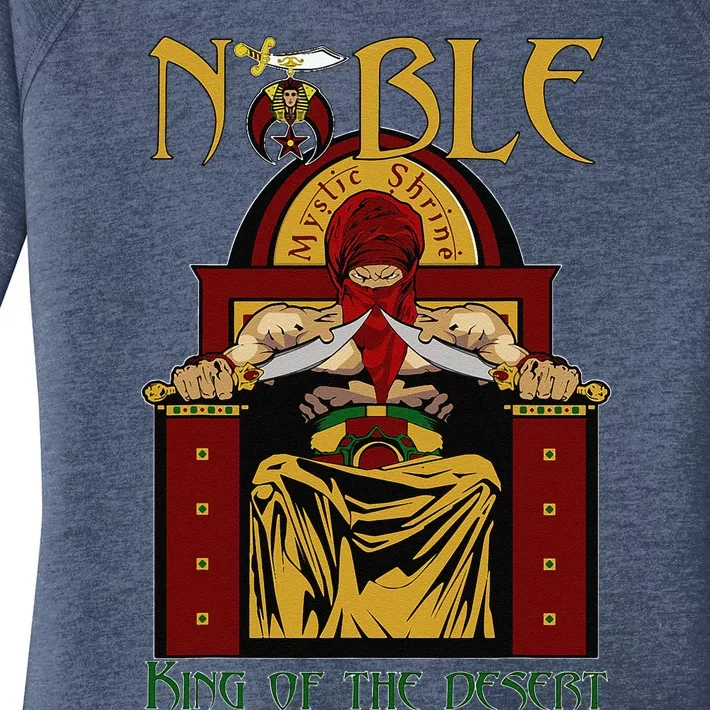 Noble Mystic Shrine King Of The Desert Shriner Fathers Day Women's Perfect Tri Tunic Long Sleeve Shirt