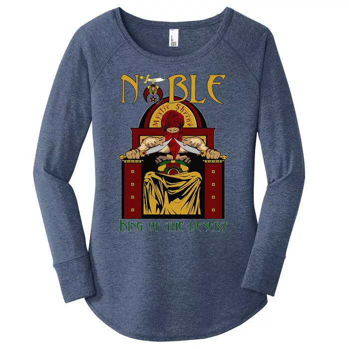 Noble Mystic Shrine King Of The Desert Shriner Fathers Day Women's Perfect Tri Tunic Long Sleeve Shirt