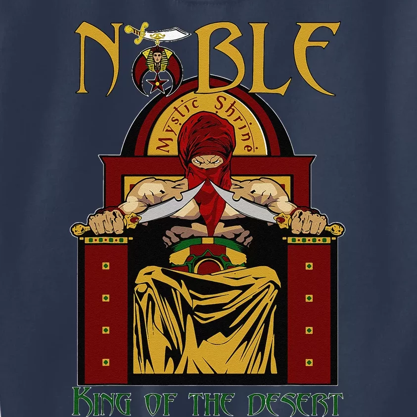 Noble Mystic Shrine King Of The Desert Shriner Fathers Day Kids Sweatshirt