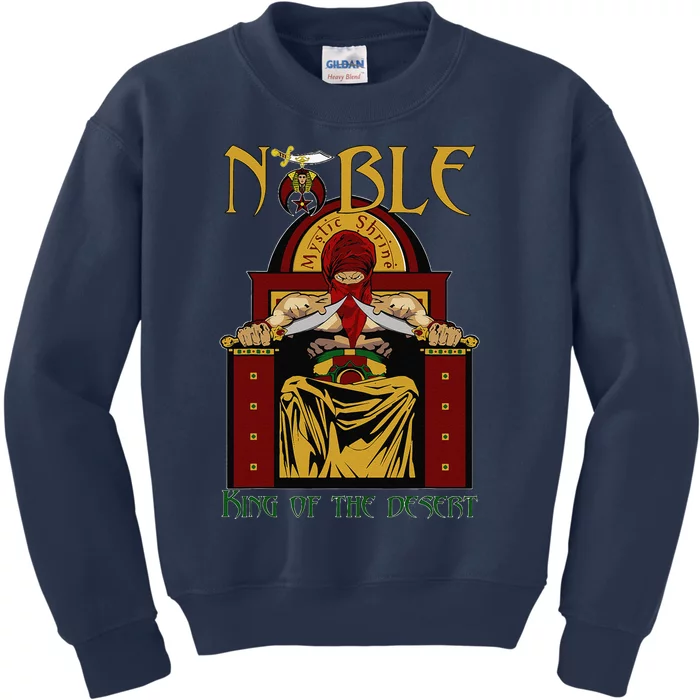 Noble Mystic Shrine King Of The Desert Shriner Fathers Day Kids Sweatshirt